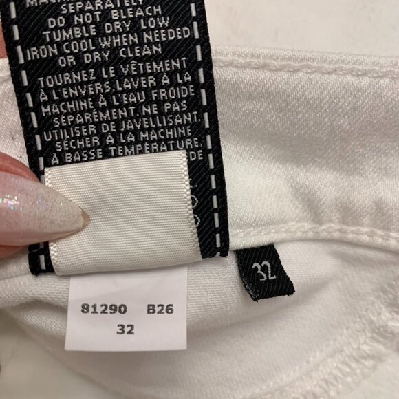 7 For All Mankind Ankle Skinny Jean with Faux Pockets White Size 32 - Picture 9 of 14